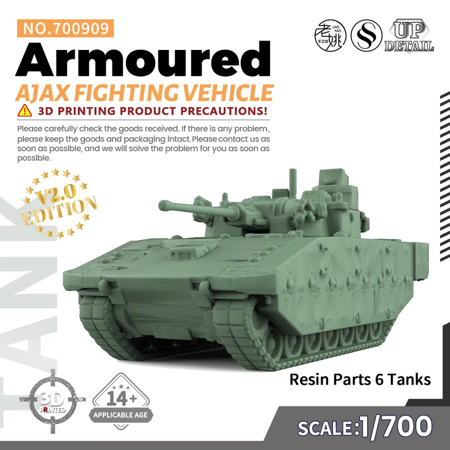 1/144 1/200 1/350 1/700  SS909 Military Model Kit Ajax Armoured Fighting Vehicle Miniature Static War Games