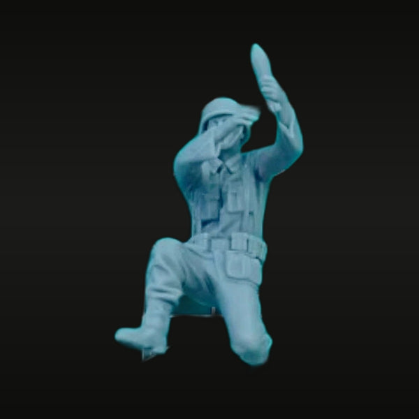 WWII German Soldier Diving Action 1/35 Resin Figure Kit