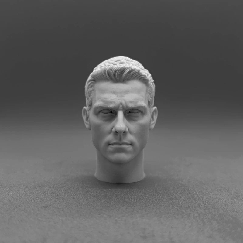 Stern Male Portrait Bust Blonde Hair 1/6 Resin Head Kit - resin model view 3