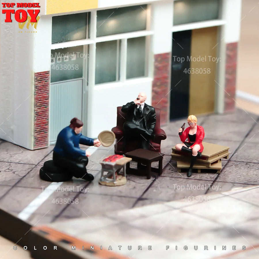 1/64 Scale Pink Resin Diorama Table Accessory Kit - resin model view 4