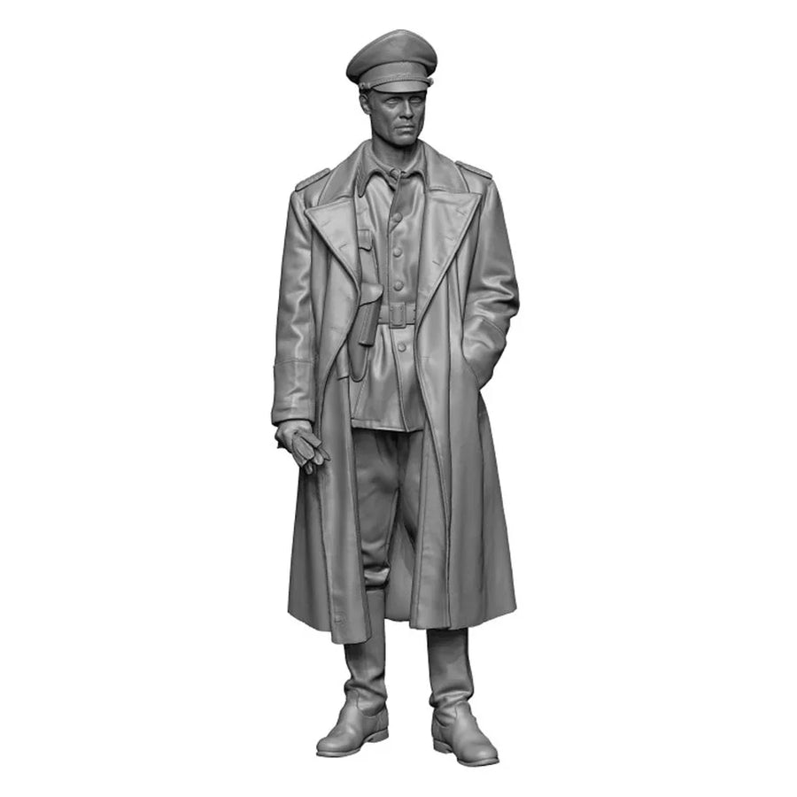 1/16 WWII Officer, Resin Model Figure Soldier, WW2 Military Themes, Unassembled and Unpainted Kit