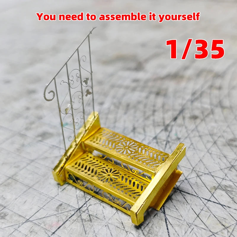 PE Photo Eatch Assembly Architectural Model Sand Table Staircase Stairway Stair Handrail Diorama Scale Model Kit 1/35