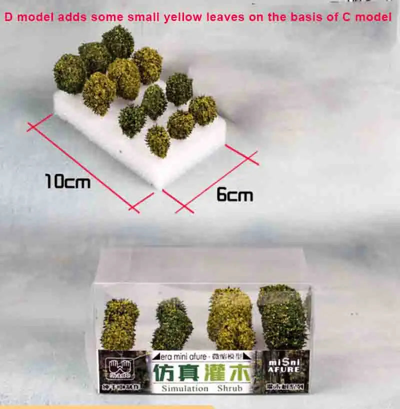 Military Scene Bush Train Railway Construction Tree Sand Table Tree Diy Diorama Material Set 1/35 1/72
