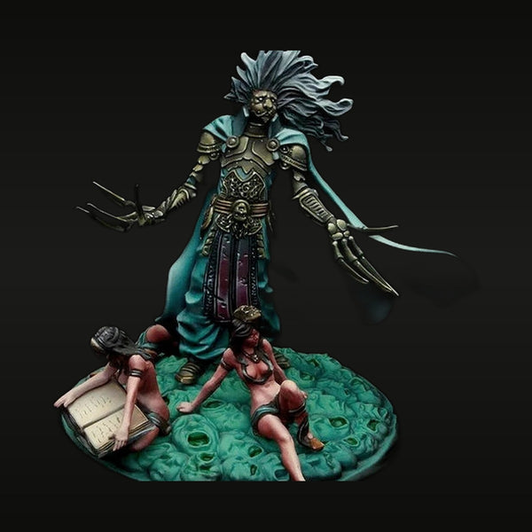 Fantasy Female Sorceress with Dual Blades & Attendants 75mm Resin Diorama Kit