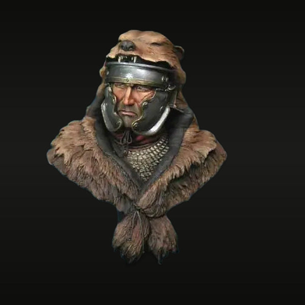 Ancient Roman Signifer with Bear-Pelt and Lorica Mail Resin Bust Kit