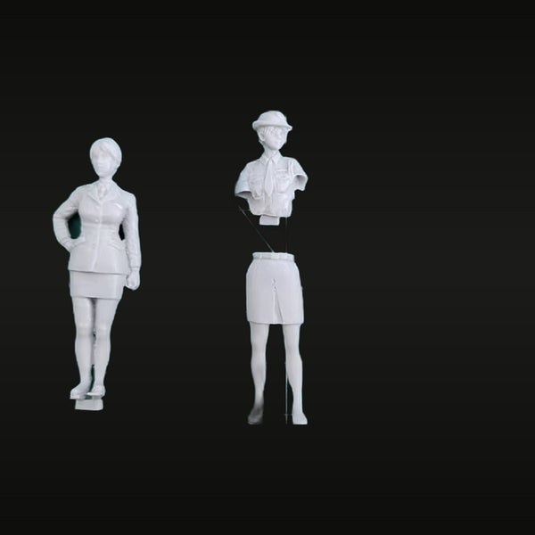 Modern Female Police Officer & Officer Figure Set 1/35 Resin Kit