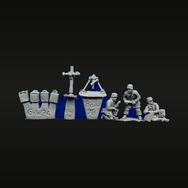 WWII American 2cm Flak Gun Crew Diorama Set 1/72 Resin Kit