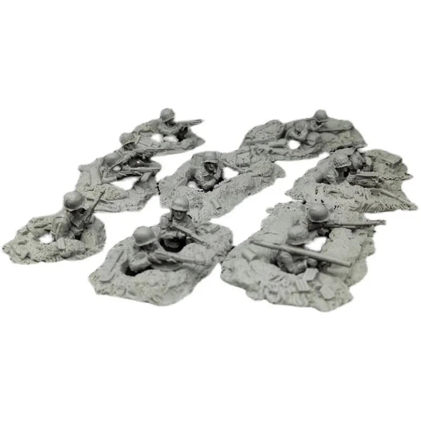 WWII US Infantry Foxhole 1/72 Scale 13-Figure Resin Kit