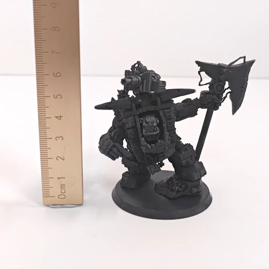Fantasy Orc Warrior with Axe Heavy Armor 32mm Resin Figure Kit - resin model view 5