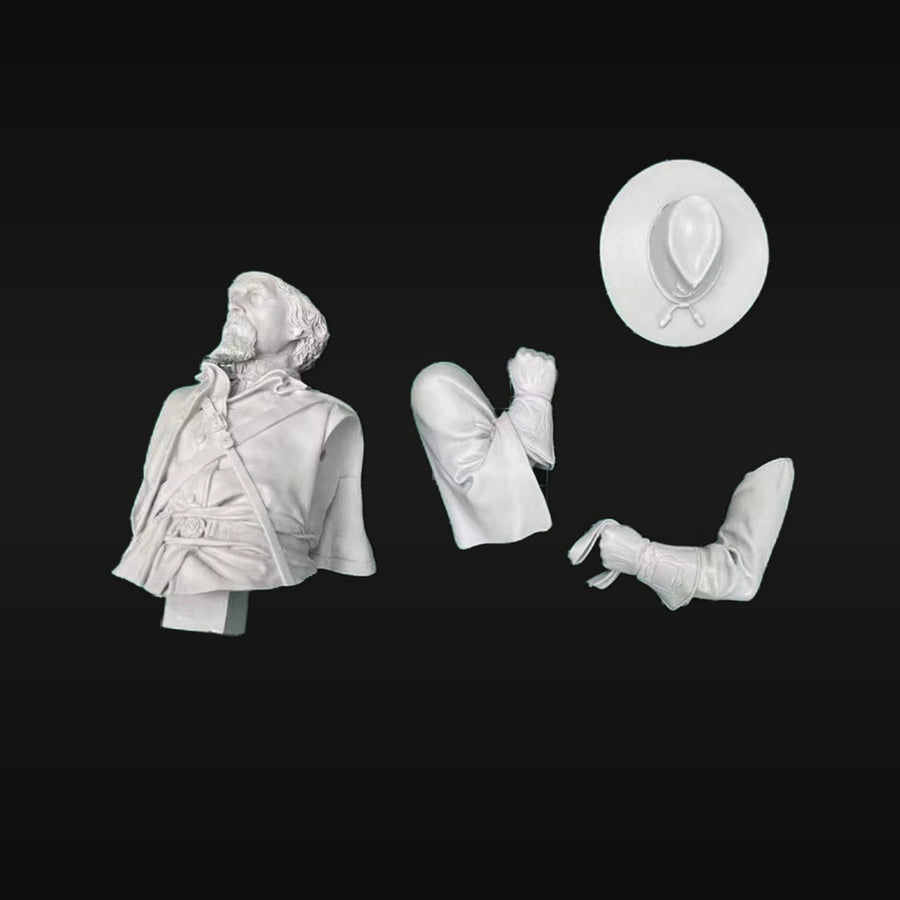 American Civil War Confederate Officer 1/12 Resin Bust Kit - unpainted resin model kit