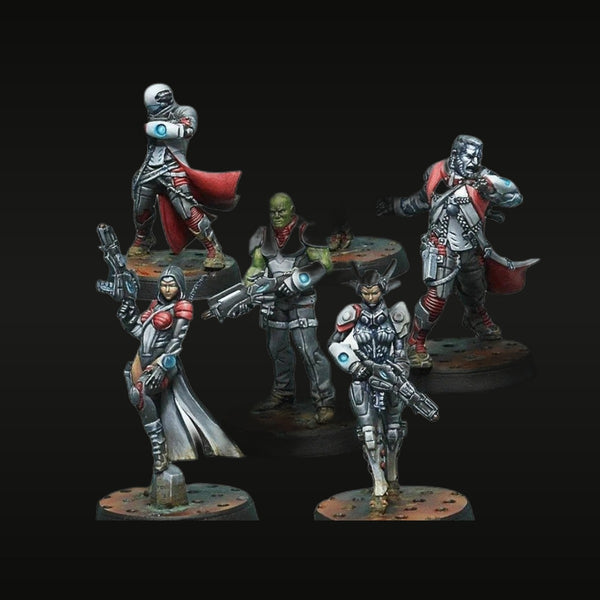 Sci-Fi Nomad Warriors Squad 6 Figures 28mm Painted Resin Set