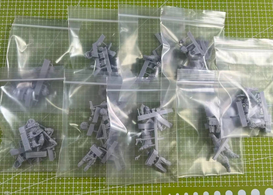 High Quality 1:35 Cast Resin Model Gray Kit, Modern Special Forces Soldier 9-Person Set Model Unpainted