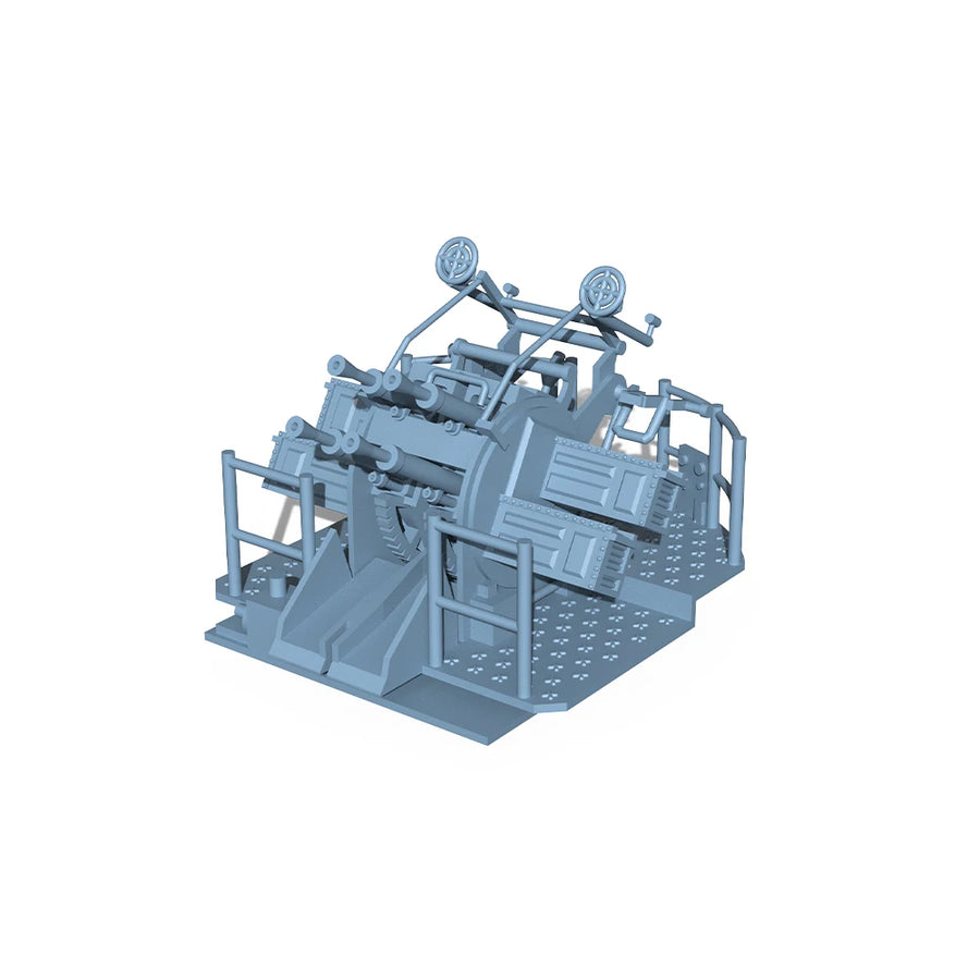 British Navy Quadruple Pom-Pom Cannon 1/700 Resin Ship Kit - resin model view 4