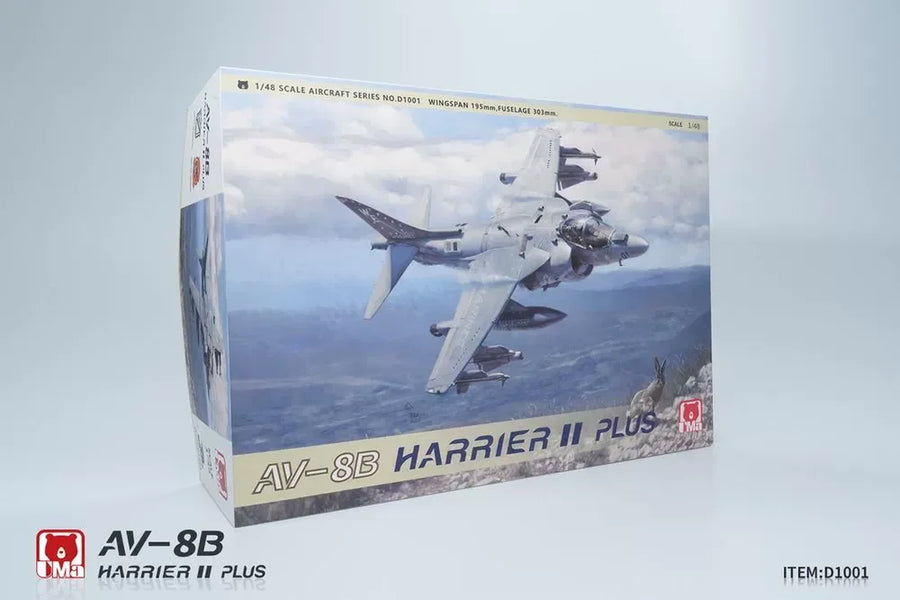 Assembled Aircraft Model Kit D1001 American AV-8B Harrier II plus Attack Aircraft DIY Toy Collection 1/48