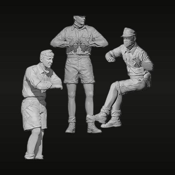 WWII Tropical Military Soldiers Set 1/35 Resin Figure Kit