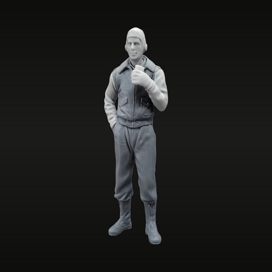 WWII German Luftwaffe Pilot Flight Suit 1/20 Resin Figure Kit - unpainted resin model kit