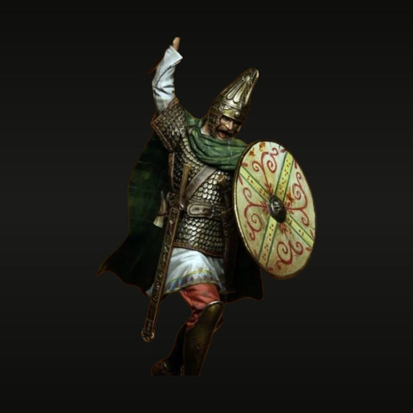 Ancient Dacian Warrior with Spear and Shield 1/24 Resin Figure Kit