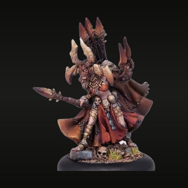 Fantasy Demonic Female Sorceress with Horns 28mm Resin Bust Kit