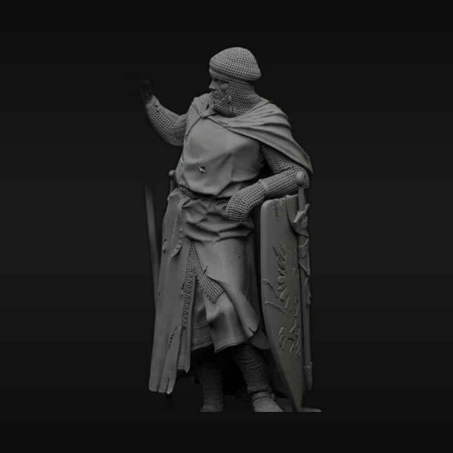 Medieval Crusader Knight Leopold V Duke of Austria 1/24 Resin Figure Kit - unpainted resin model kit
