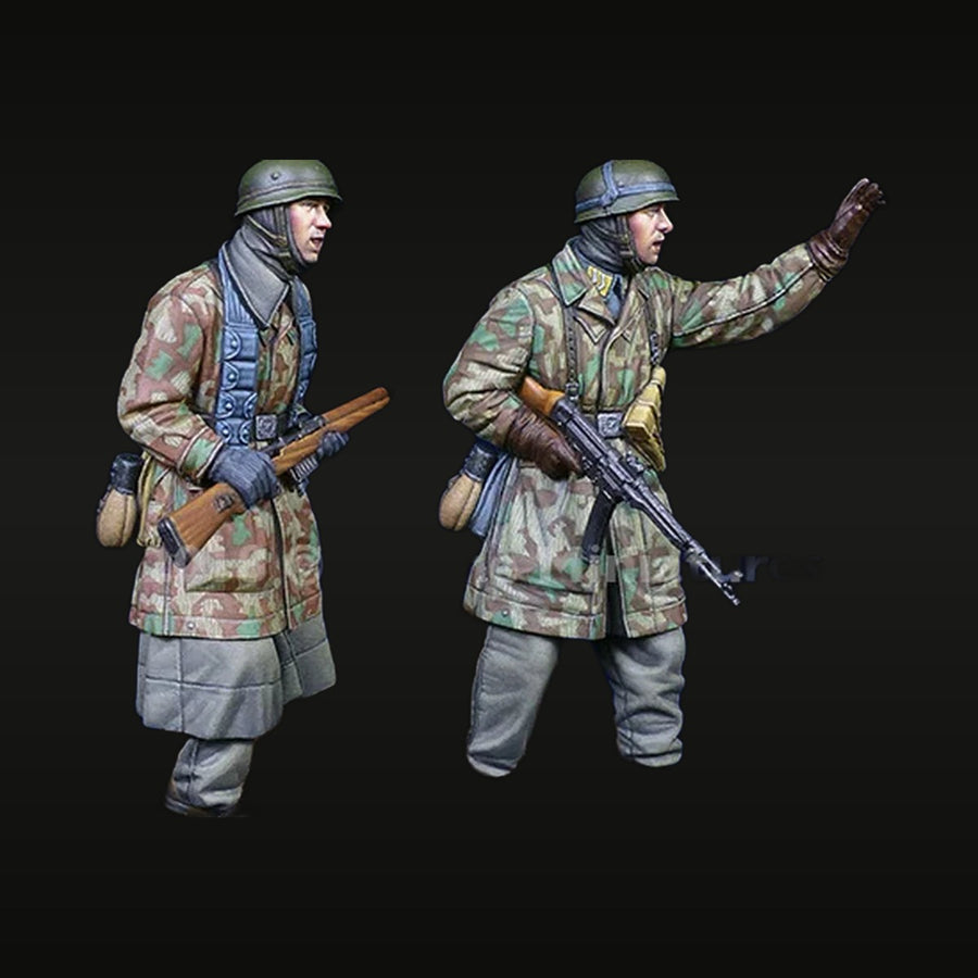 WWII German Wehrmacht Infantry Squad 1/35 Resin Figure Kit - unpainted resin model kit