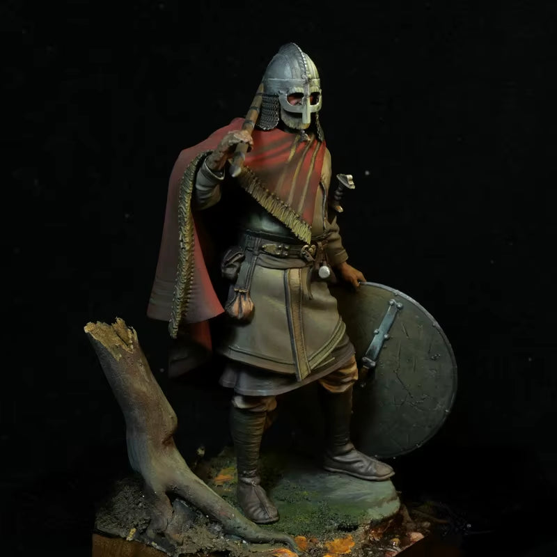 Anglo-Saxon Warrior with Spear and Shield 1/24 Resin Figure Kit - resin model view 5