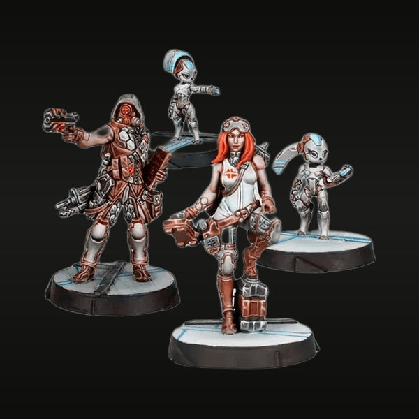 Sci-Fi Female Operatives Squad 28mm Stylized Resin Figure Set