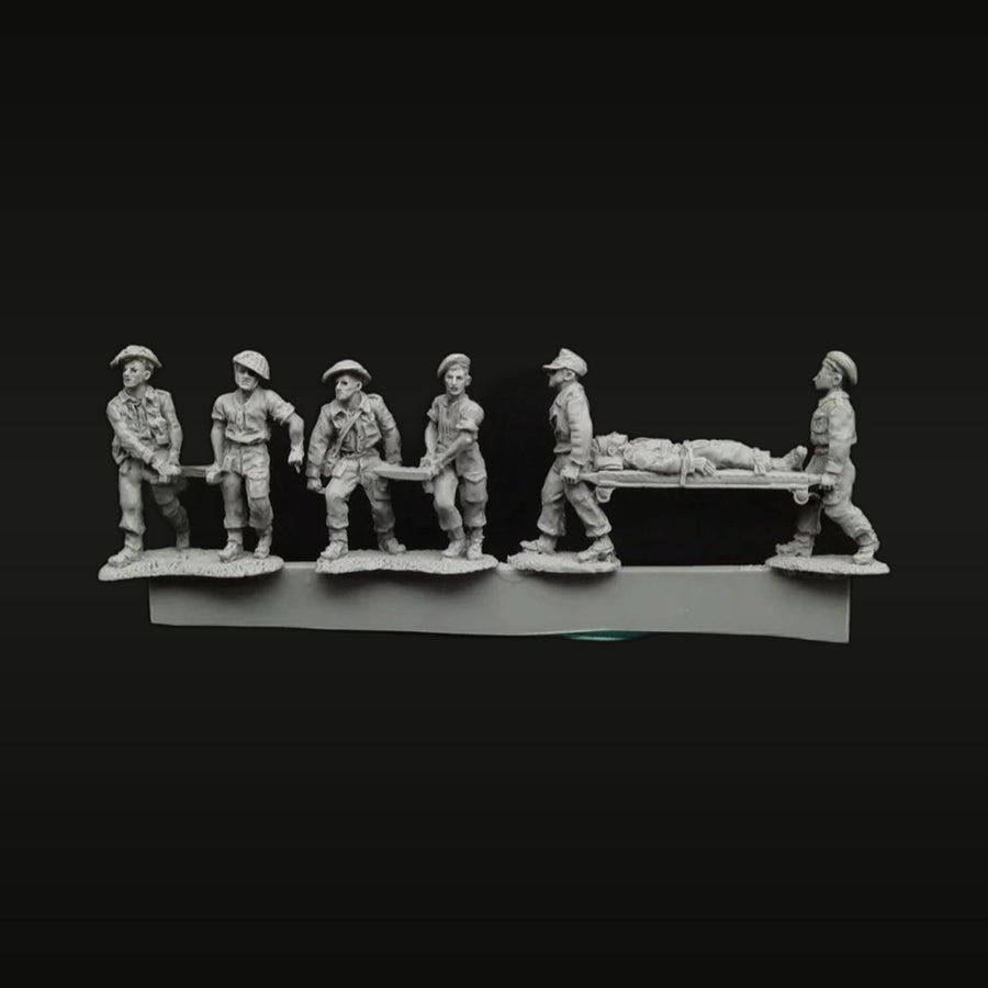 WWII British Regimental Aid Post 22-Figure Set 1/72 Resin Kit - unpainted resin model kit
