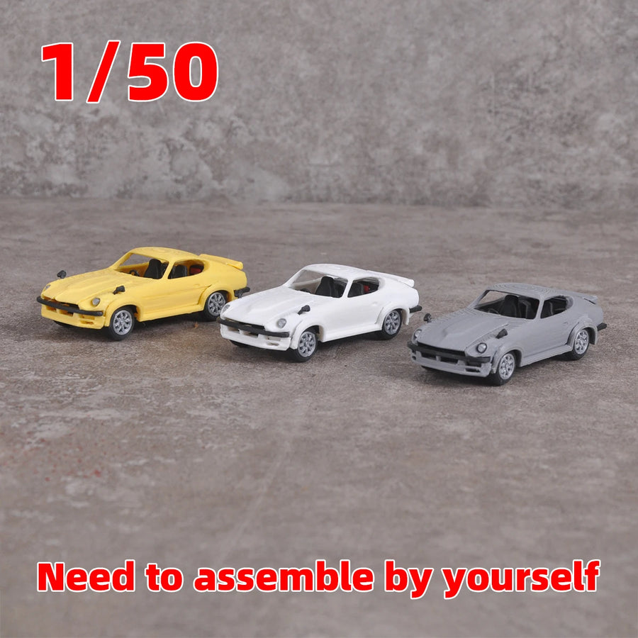 Assembly Scale Set Static Plastic Model Kit Sports Car 1/50