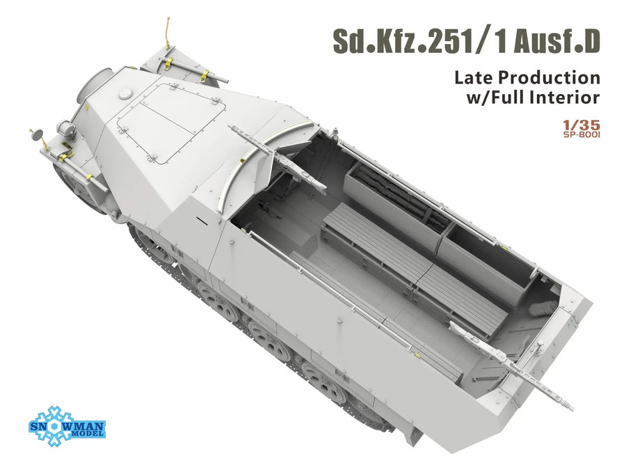 WWII German Sd.Kfz.250 Halftrack with Crew 1/35 Resin Vehicle Kit - resin model view 4