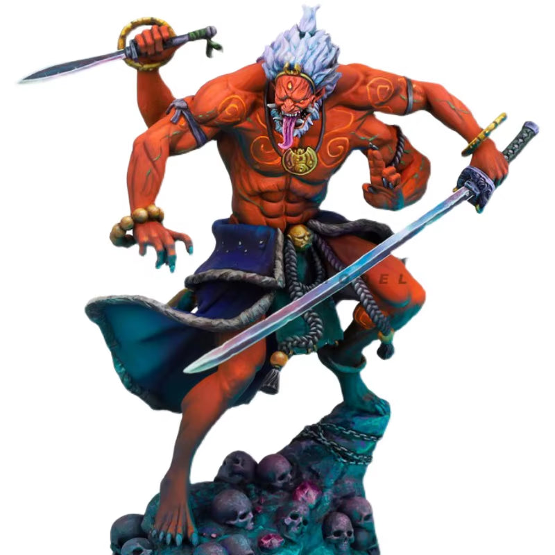Fantasy Demon Warrior with Katana Stylized 1/24 Resin Figure - resin model view 4