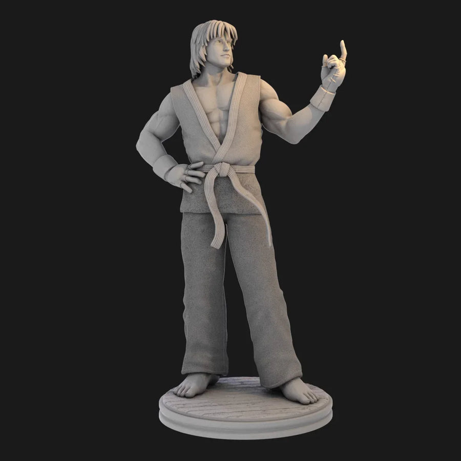 1/24 Resin Figure Unpainted Model Kit, Street Fighter, Ken Challenging, Unassembled and Unpainted GK
