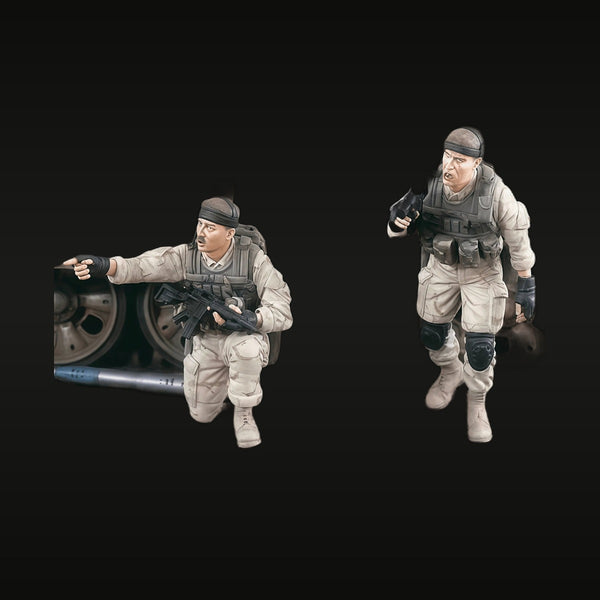 Modern US Special Forces with M4 & Pistol 1/35 Resin 2-Figure Painted Kit