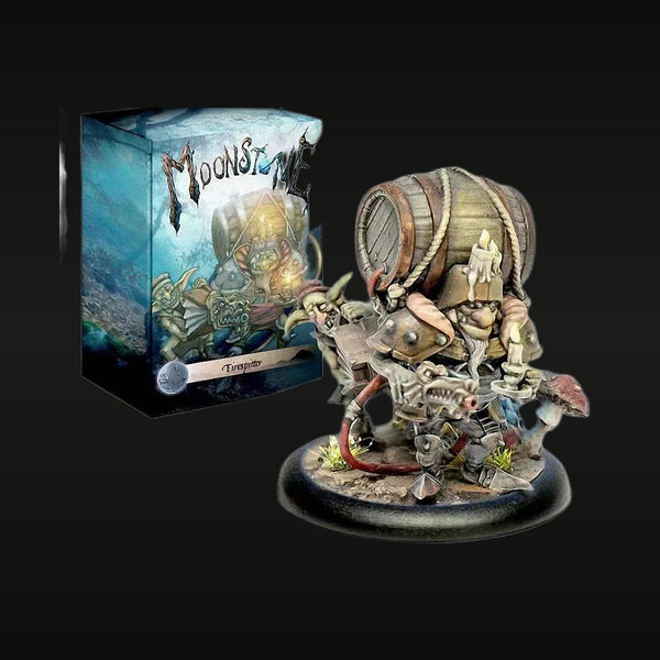 Steampunk Dwarf Firespitter with Cannon 28mm Resin Figure Kit