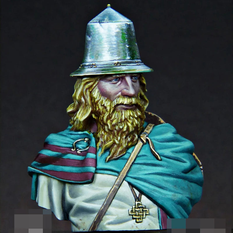 1/16 Resin Model Bust GK, Oeselian Warrior Muhu, 1227, Historical War Theme, Unassembled and Unpainted Kit
