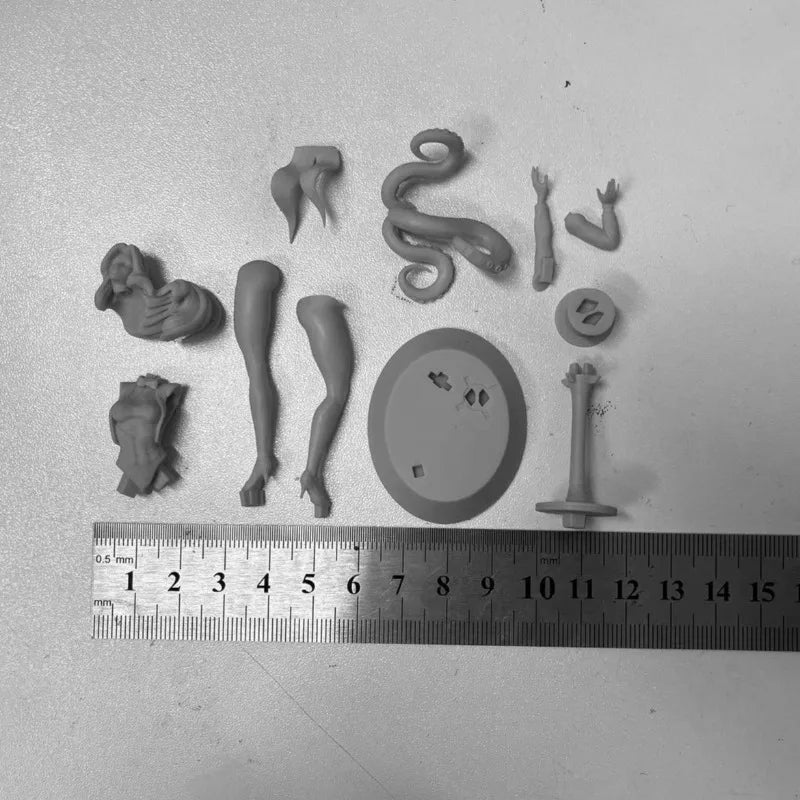 1/24 75Mm Scale Female Magician Resin Figure Assembly Model Kit Fantasy Hobby Miniature Unassembled and Unpainted 3D Printing