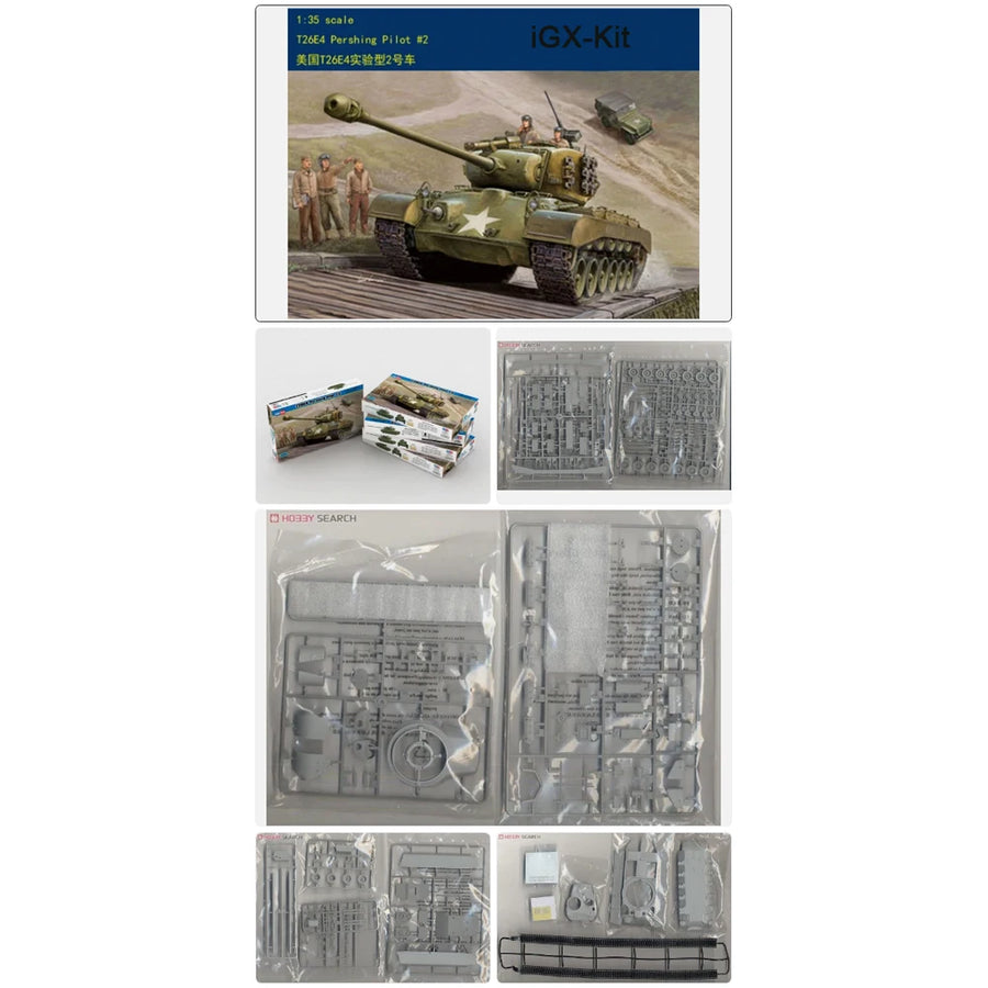 WWII/Korean War US M26 Pershing Tank with Crew Diorama Set 1/35 Resin Kit - resin model view 2