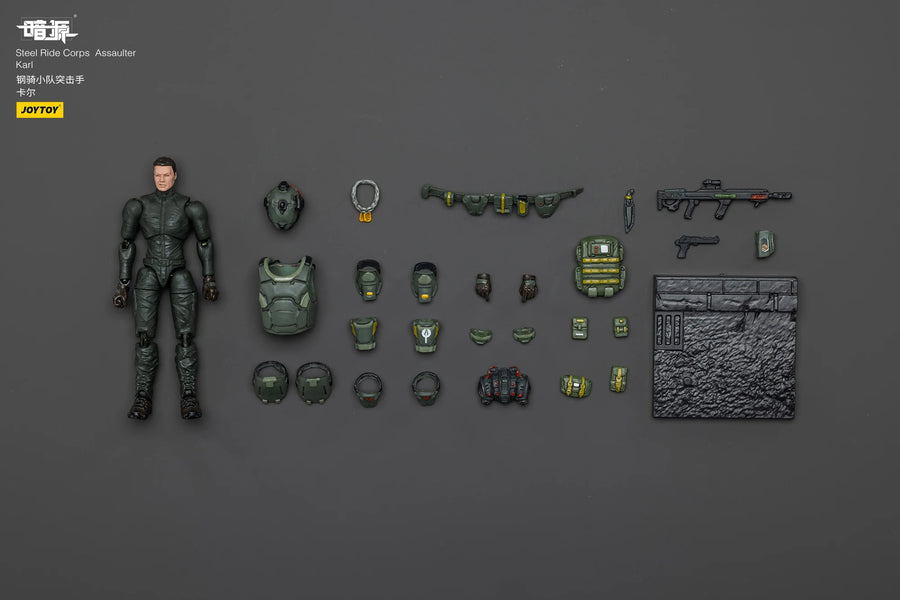 JOYTOY Dark Source 1/25 Scale Steel Ride Corps Assaulter Stephen Rhett Volok Marco Karl Action Figure Model Dolls for Collection
