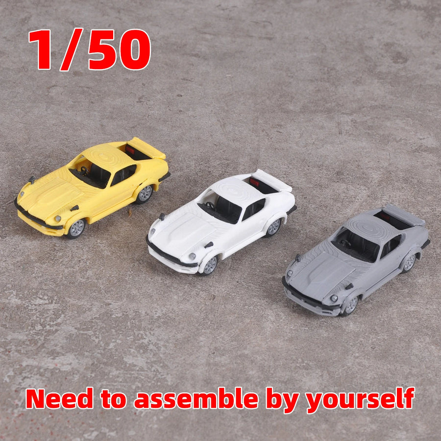 Assembly Scale Set Static Plastic Model Kit Sports Car 1/50