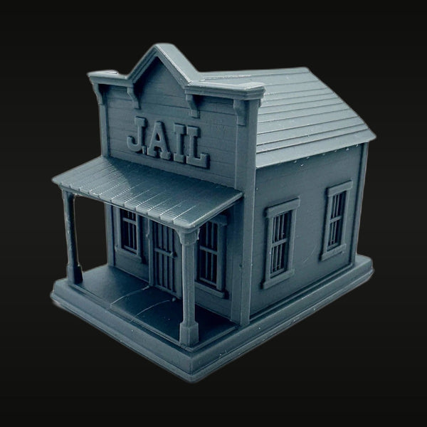 Vintage Western Jail Building 1/87 Scale Resin Terrain Diorama Kit