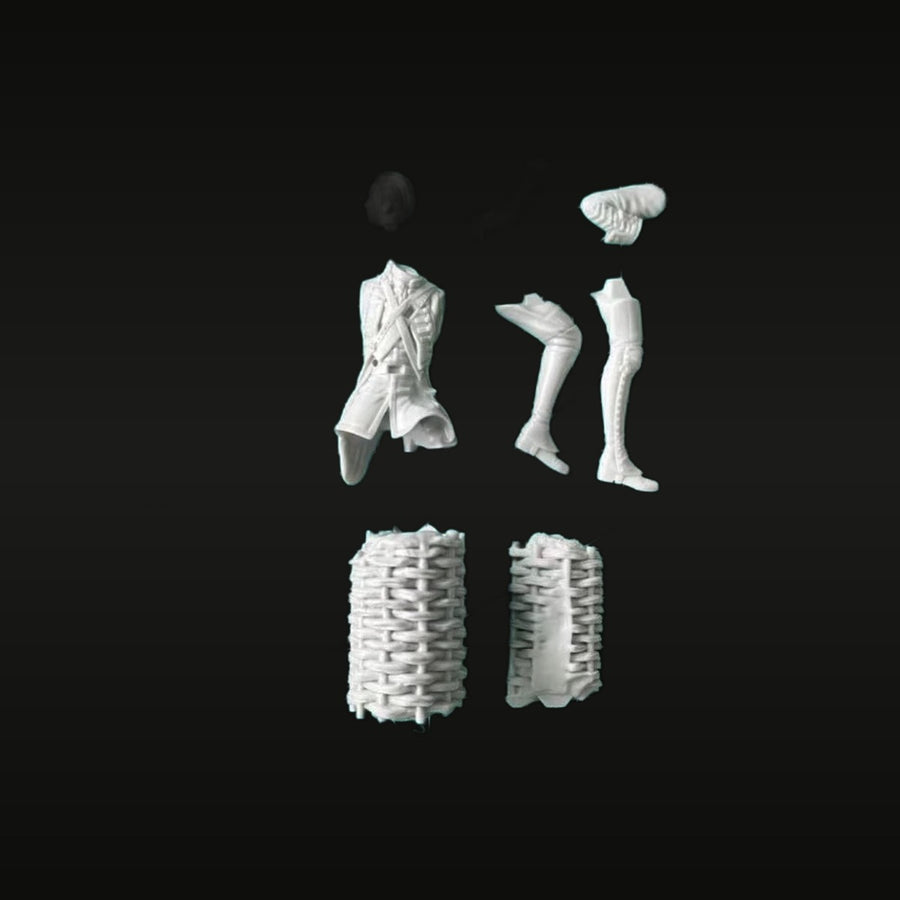 Napoleonic British Soldier with Woven Core 75mm Resin Figure Kit - unpainted resin model kit