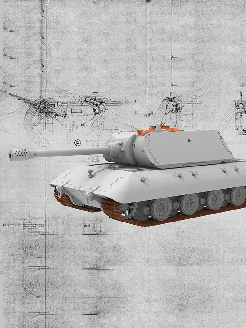 Amusing Hobby Assembled Tank Model Kit 35A046 German E-100 Super Heavy Tank, with Mouse Turret 1/35