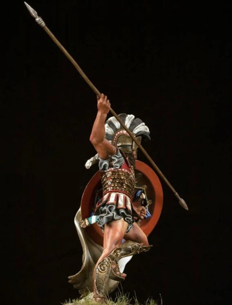 1/24 Scale 75Mm Diecast Resin Figure Model Kit Ancient Athenian Hoplites Hobby Miniature Toys Unassembled Unpainted DIY Diorama