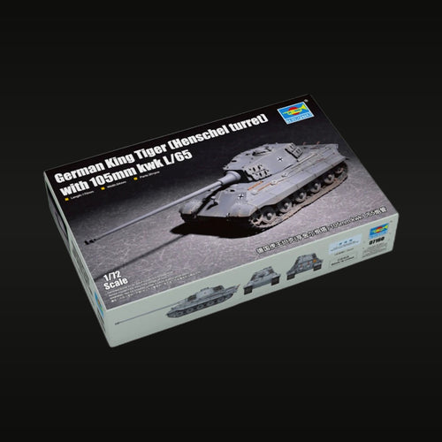German King Tiger Henschel Turret 105mm Gun 1/72 Resin Model Kit