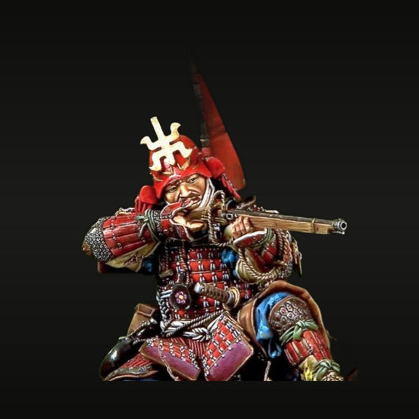 Edo Period Japanese Samurai with Matchlock Musket 90mm Resin Bust Kit