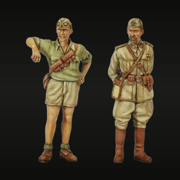 WWII British Tropical Officer & Scout 1/35 Resin Figure Kit