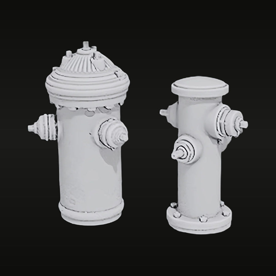 Modern City Fire Hydrant S010 1/35 Scale Resin Diorama Accessory Kit - unpainted resin model kit