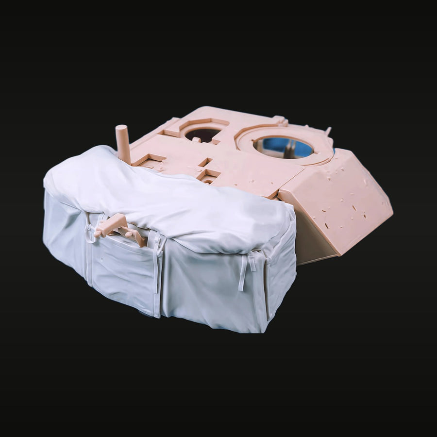 WWII Tank Turret with Canvas Cover Diorama Accessory 1/35 Resin Kit - unpainted resin model kit