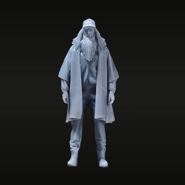 Fantasy Wizard with Long Beard and Robe 1/24 Resin Figure Kit