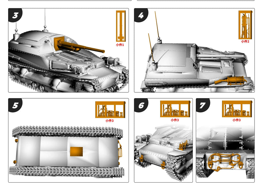 WWII British Churchill Infantry Tank 1/35 Resin Vehicle Kit - resin model view 2