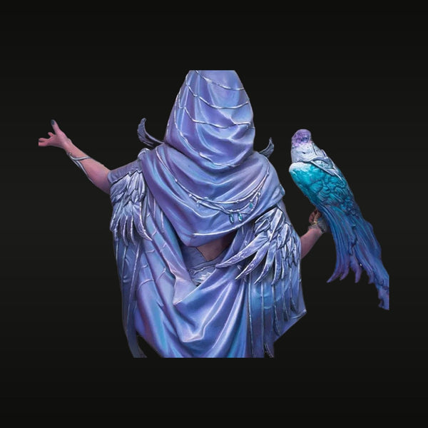 Nightingale Goddess with Owl Fantasy 1/10 Scale Resin Bust